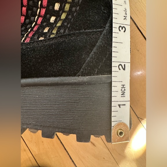 Black Suede Faux Fur Lined Nevada Olga Boots Size 8 - Picture 9 of 10